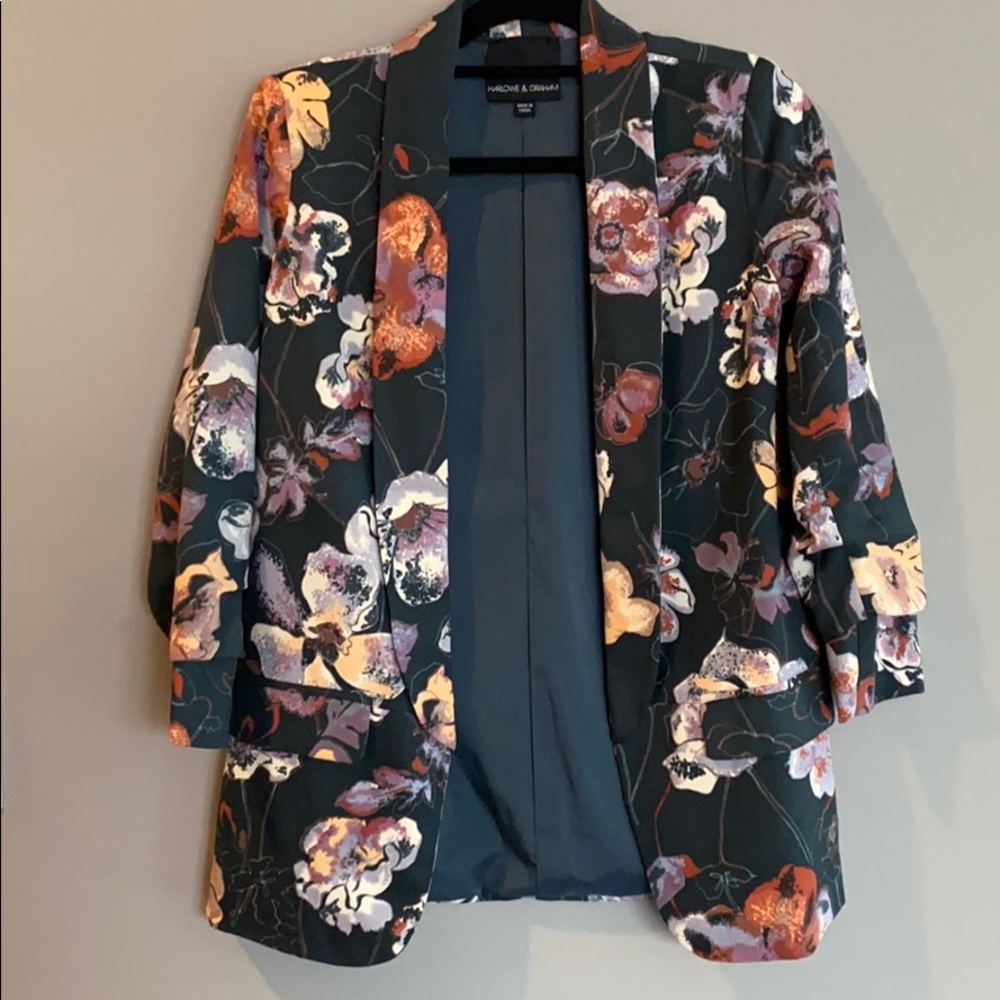Harlowe and graham floral print blazer